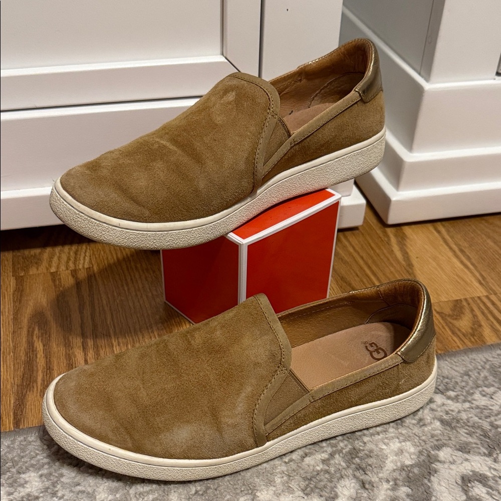 UGG Brown Suede Women's Slip-On Sneakers